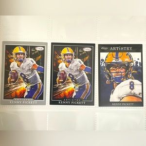 Lot of 3 Kenny Pickett Rookie Cards Case Hit Portrait Silver & Base Steelers